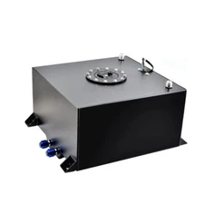 10 Gallon Lightweight Black Coat Aluminum Race Drift Fuel Cell Tank+Level Sender