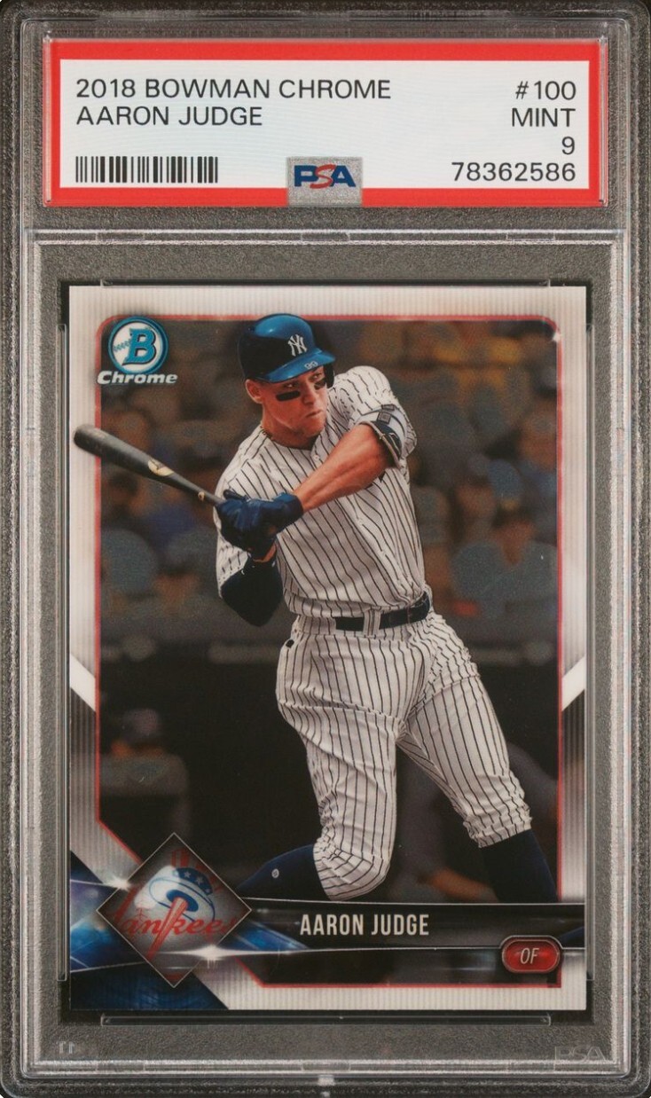 2018 Bowman Chrome #100 Aaron Judge PSA 9