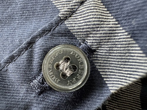 Auth Burberry Brit Mens Size XXL Blue Nova Check Button Down Plaid Cotton Shirt - Picture 6 of 8