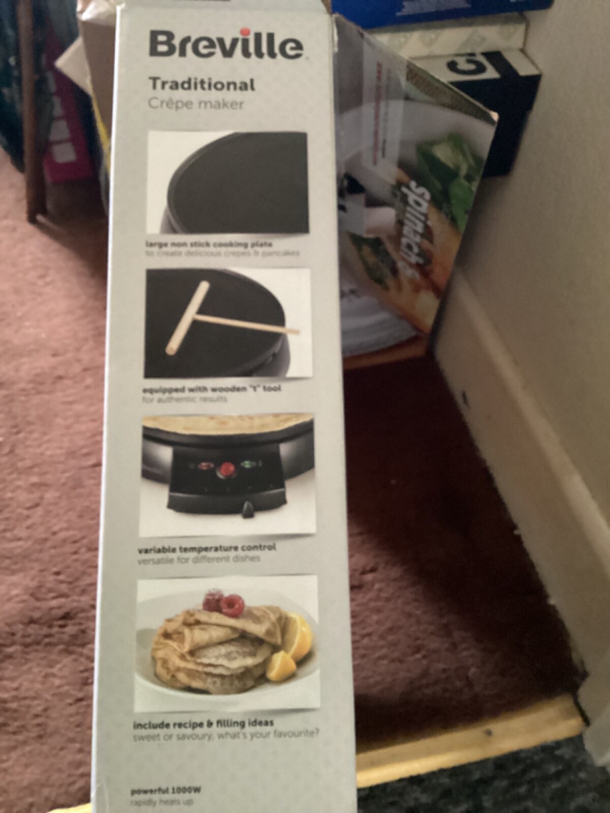 BREVILLE TRADITIONAL CREPE & PANCAKE MAKER BOXED EXCELLENT