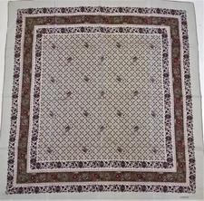 Scarf 100% Pure Silk Vintage Sarah (377) 84cm x 88cm