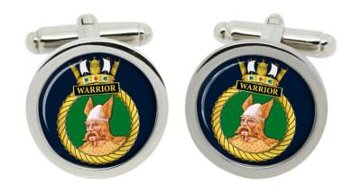 HMS Warrior, Royal Navy Cufflinks in Box