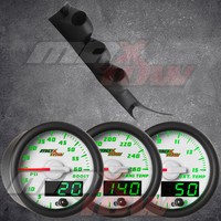 00-06 Gmc Sierra Truck Triple Pillar Pod + White Maxtow Custom Gauge Package on sale 00-06 Gmc Sierra Truck Triple Pillar Pod + White Maxtow Custom Gauge Package on sale