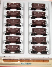 HO WALTHERS ORE CARS 12 PACK DULUTH MISSABE & NORTHERN DM&N