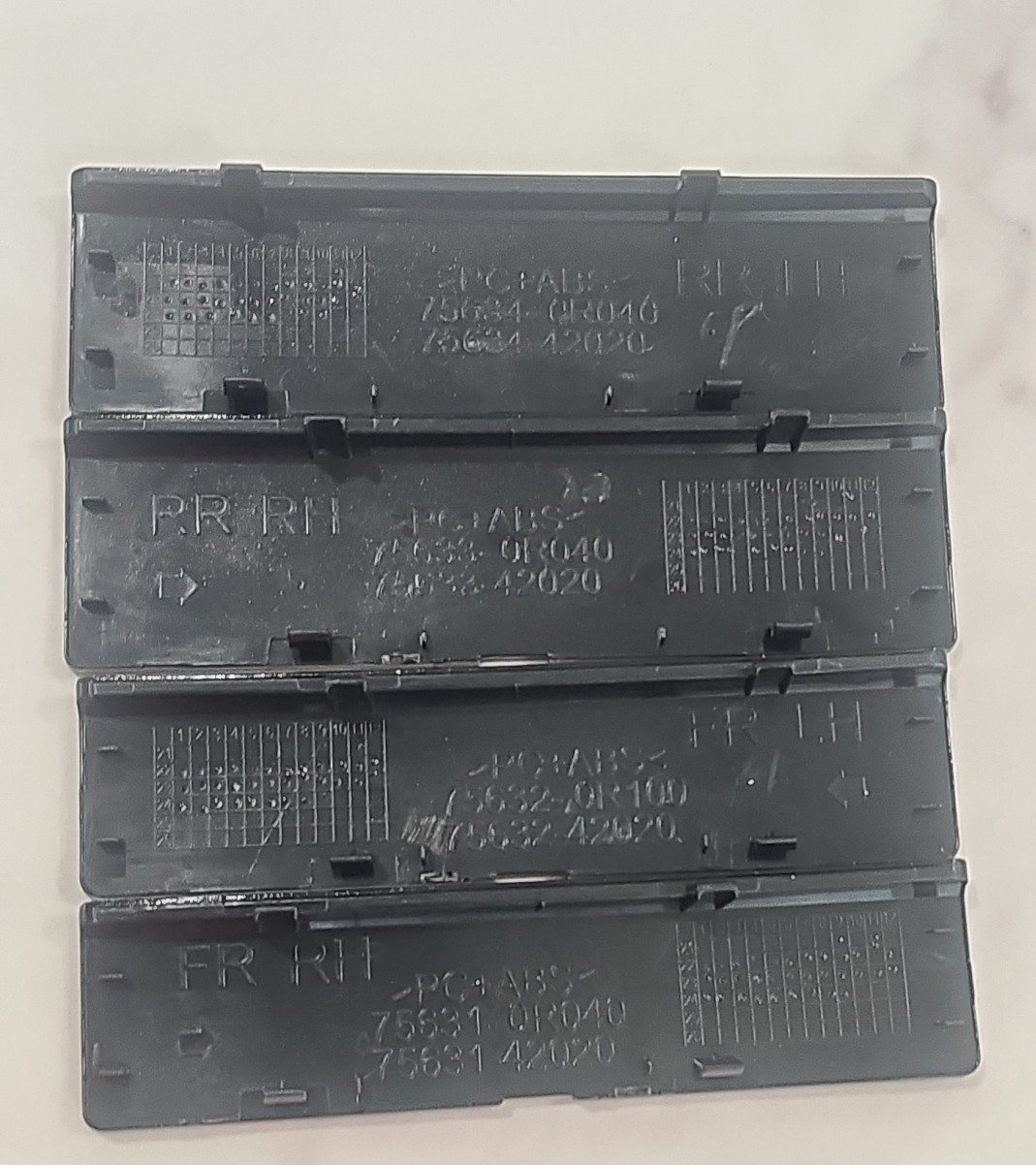 2023-2026 TOYOTA BZ4X  Roof Side Garnish Lid Cap with tool  COVER SET BLACK OEM