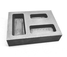 Graphite Ingot 1/4, 1/2 1 oz. Gold Bar Combo Mold Casting Melting Refining Scrap