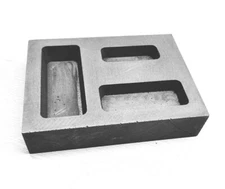 Graphite Ingot 1/4, 1/2 1 oz. Gold Bar Combo Mold Casting Melting Refining Scrap