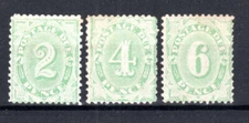 Australia 1907 2d, 4d and 6d Postage Due values SG D55-D57 MLH/MH