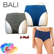 NWOT 2-Pack Bali L One Smooth U All-Over Smoothing Hi Cut Brief 2362 Assorted