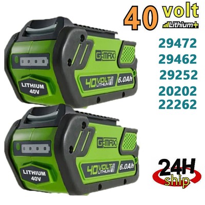 For Greenworks 40V Battery Lithium G-MAX Battery 29462 29482 29252 8.0AH Battery
