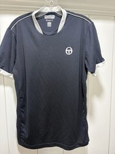 Sergio Tacchini Tech Men s Medium White Blue Shirt Tennis