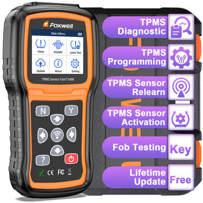 Foxwell T1000 Car TPMS Relearn Tool Tire Pressure Sensor Activate Programming
