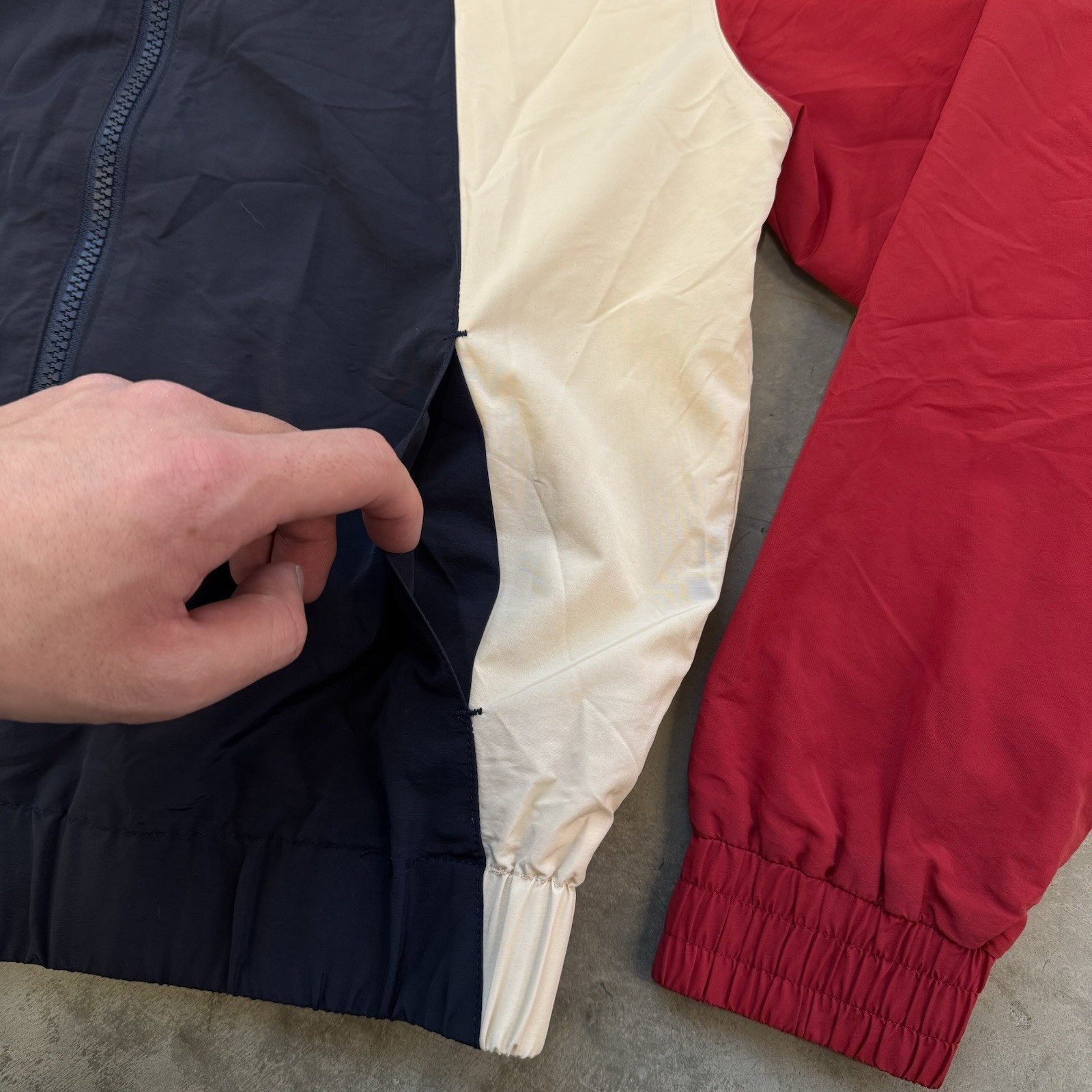 Kith Kids Color Block Track Jacket Multicolor Full Zip Nylon Youth Boys Size 12