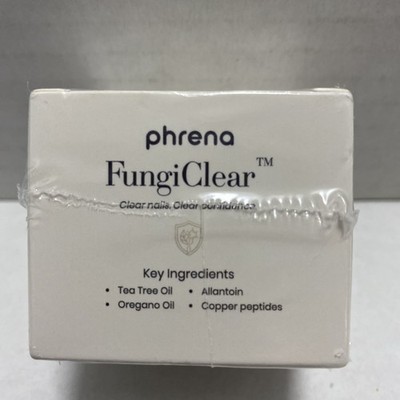 phrena FungiClear Anti-Fungal Nail Cream Copper Peptides Tea Tree Exp 01/28/2029