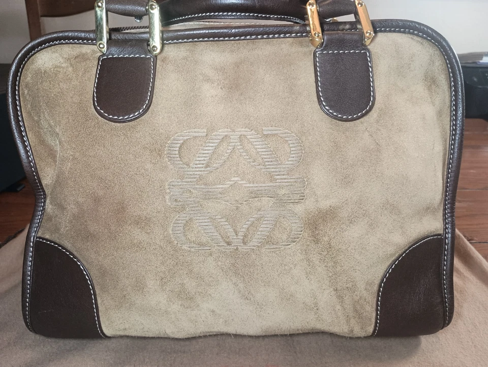 LOEWE Amazona 30 замшевая кожаная сумка маленькая сумка Boston (10,2 × 11,8 × 5,9») - Изображение 2 из 4