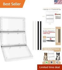 3-Panel Airseal Pet Door Replacement Flap,4 Durable Spare Rubber Strips,Compa...