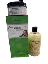 2 pc Set Philosophy 3 in 1 Christmas Bouquet 16 oz. & Sweet Rose Jar Body Lotion