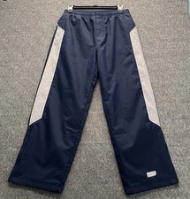Vintage Nike Windbreaker Pants Navy Blue White Skater Baggy Y2K Youth L 14-16