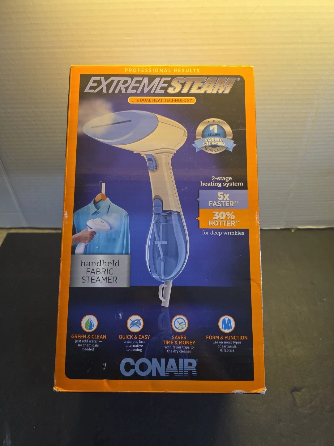 Conair Extreme Steam Hand Held Fabric Steamer with Dual Heat, White Model GS23N