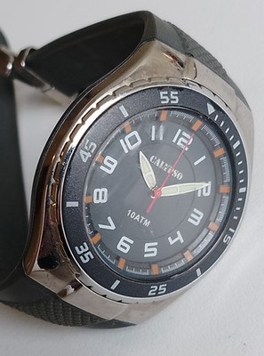 Calypso Armbanduhr 10 ATM Wasserresistent Stainless Steel Herrenuhr Batt Neu P18
