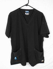 Women's Carhartt FORCE Black Modern Fit Medical Scrub Top 2XL. Stretch. C12110