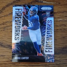Panini Prizm 2025 Fireworks Rookie Abdul Carter #7 Giants Football Insert