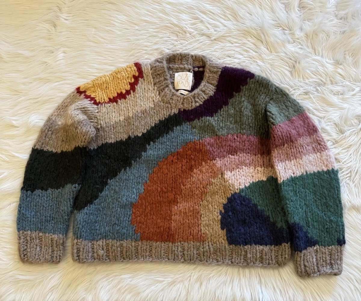 Suzie Kondi The Emilia Jooshi Sweater Cashmere Hand Knit Multi XS