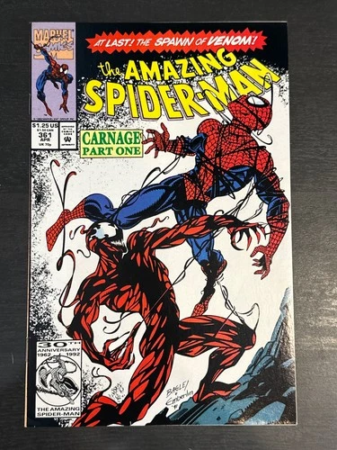 Amazing Spider-Man, The #361 VF Marvel | Carnage 1st Print - w/Bag+Board key hot