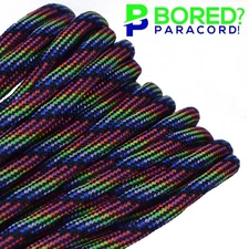Dark Stripes - 100 FT - 550 Paracord Rope 7 strand Parachute Cord