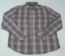 Paige Shirt Mens XL Purple Toasted Vanilla Plaid Everett Flannel Soft Button Up