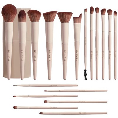 BS-MALL Professional Makeup Brush Set 18 Pcs Premium B-Matte white beige 