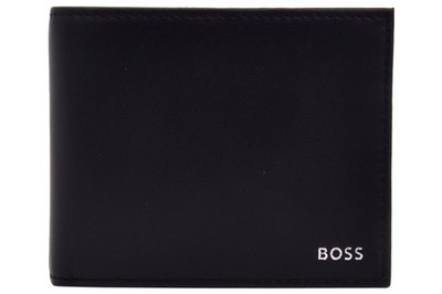 Hugo Boss Randy_N_Trifold Men's Tri-Fold Wallet 8 Credit Card Slots Black