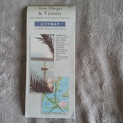 Gousha 1991-1993 San Diego & Vicinity Southern San Diego County City Map