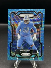 2023 Panini Prizm Blue Wave #103 Penei Sewell #193/199 Detroit Lions