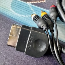 Official Microsoft Xbox Composite AV Cable Lead | Tested Working OEM Original