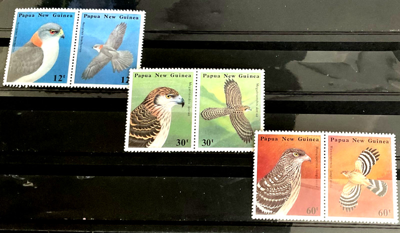 PAPUA NEW GUINEA - 1985 1BIRDS OF PREY      pairs        mnh     #26246
