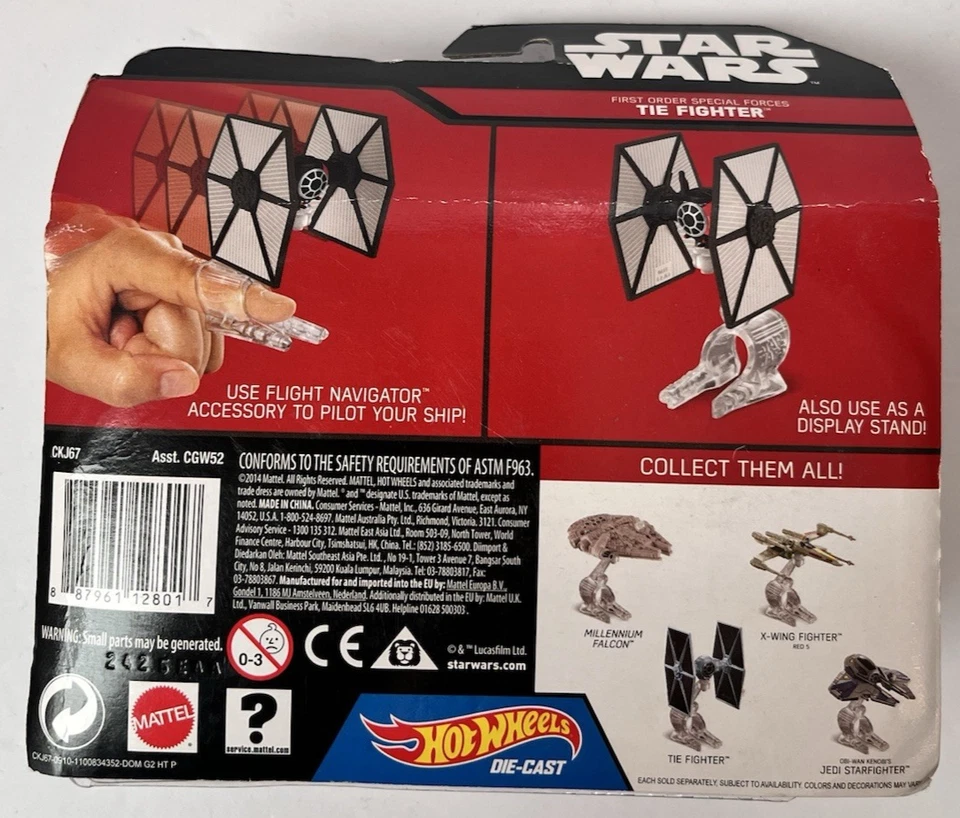 Hot Wheels Star Wars The Force Awakens First Order Special Forces Tie Fighter - Image 3 of 4