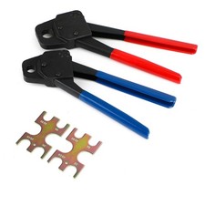2 Pex Crimper 3/4"And 1/2" Plumbing Crimping Gonogo Set Angle Gauge Tools Combo