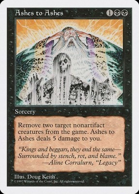 Ashes to Ashes 1x MtG 5th Edition SP/NM