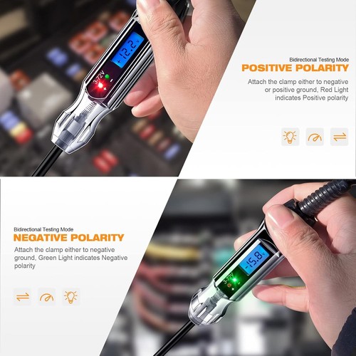 Heavy Duty 3-72V Backlit Digital LCD Circuit Tester, Automotive Test Blue - 第 4/7 張圖片