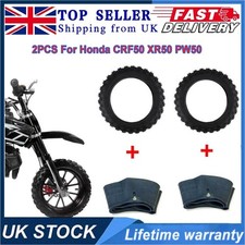 2PC Black 2.50-10 2.50x10 Rubber Tire & Inner Tube Set for Honda CRF50 XR50 PW50