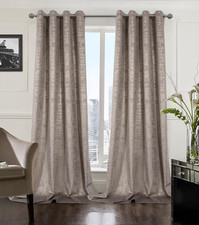 Champagne Soft Velvet Curtains 108 Inch Length Long Luxury Bedroom Curtains Gold
