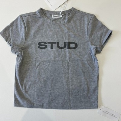 Sisters & Seekers Stud Baby Tee In Pony Size M Grey T-Shirt Y2K Iconic UVP 30£