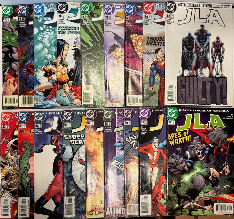 JLA Comic Book Lot of 18 Comics Justice League of America VF Condition