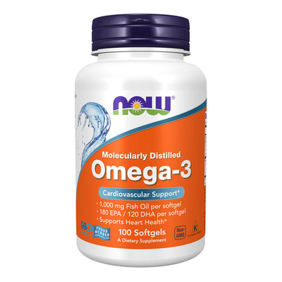 Omega-3 180 EPA / 120 DHA 100 Weichkapseln Now Foods