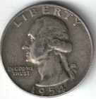USA - 1954D - Washington ¼ $ - Silver Eagle - #21689