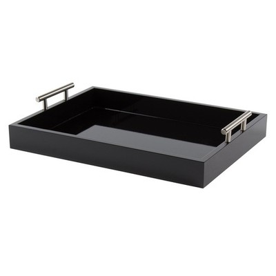 Modern Decorative Tray W/ Gold Handles Serving & Organizing Home Decor New