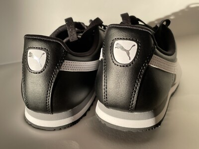 Size 9.5 Puma Roma Basic Black White Men
