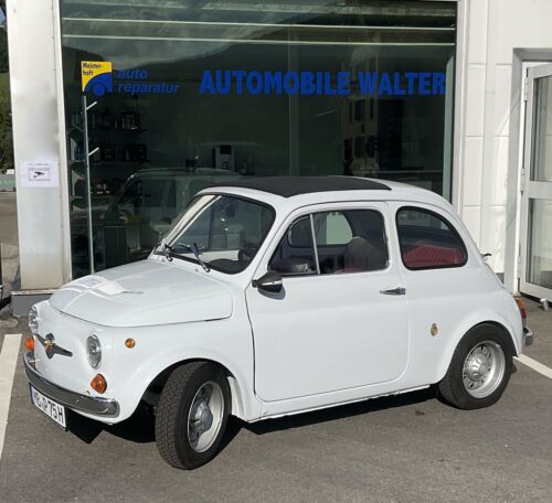 Réplique Fiat 500 F Abarth, première immatriculation 1965, HU jusqu'au 07/2025 blanc/blanc - Photo 1/8