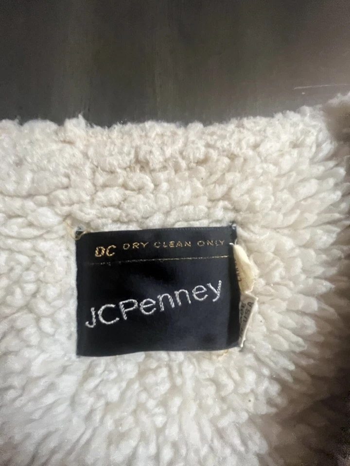 Chaleco de Gamuza JC Penney Grande De Colección Años 70 80 Forrado Sherpa JCP Vaquero Occidental Foto 2 de 4